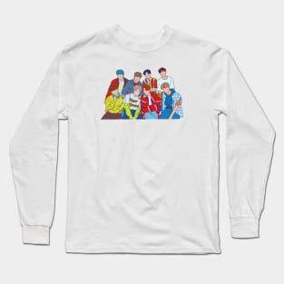 Ateez Treasure Ep.3: One to All Lineart Long Sleeve T-Shirt